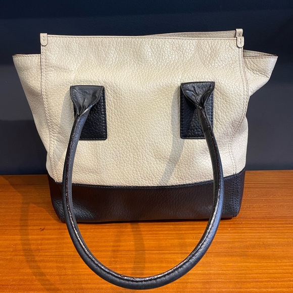 Kate Spade~Southport Avenue Alessa Satchel Leather
Handbag Dune/Black - Picture 5 of 10